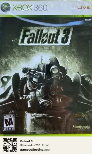 Fallout 3 Xbox 360, NTSC box front
