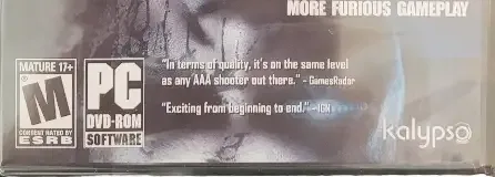 Hard Reset, the ESRB box on its front