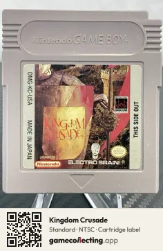 Kingdom Crusade Game Boy, NTSC cartridge label