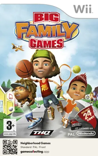 Neighborhood Games Nintendo Wii, PAL box front