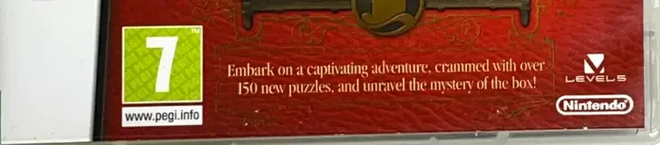 Professor Layton and the Diabolical Box, the PEGI square on its front