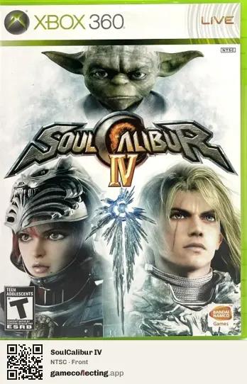 SoulCalibur IV Xbox 360, NTSC box front