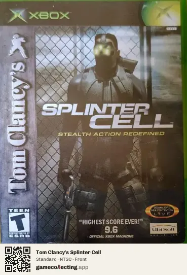 Tom Clancy's Splinter Cell Xbox, NTSC box front