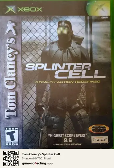 Tom Clancy's Splinter Cell Xbox, NTSC box front