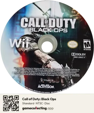 Call of Duty: Black Ops Nintendo Wii, NTSC disc
