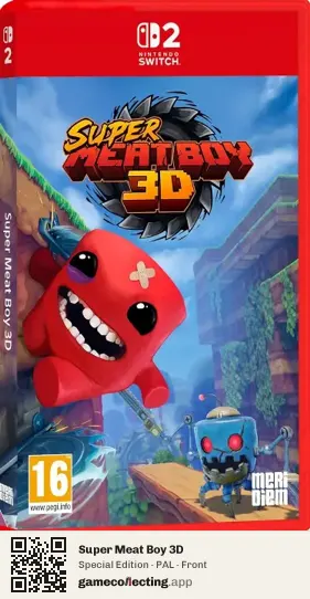 Super Meat Boy 3D Nintendo Switch 2, PAL box front