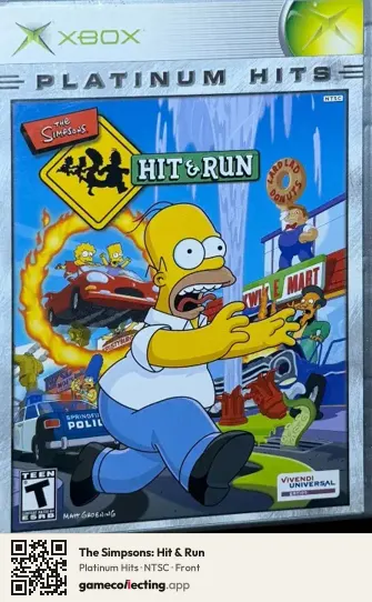 The Simpsons: Hit & Run Xbox, NTSC box front