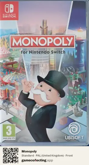 Monopoly Nintendo Switch, United Kingdom box front