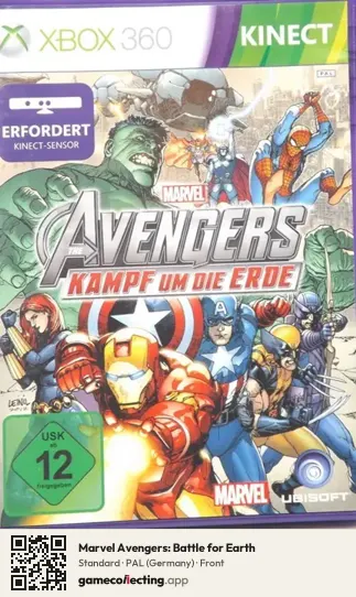Marvel Avengers: Battle for Earth Xbox 360, Germany box front