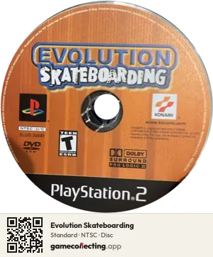 Evolution Skateboarding PlayStation 2, NTSC disc