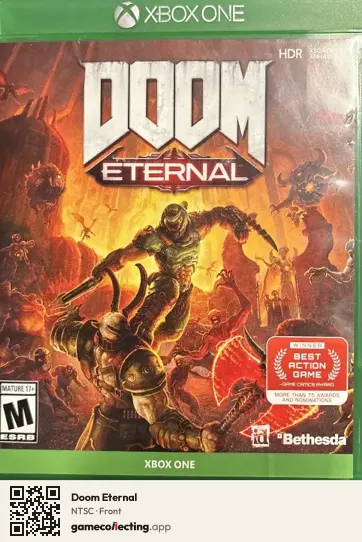 Doom Eternal Xbox One, NTSC box front