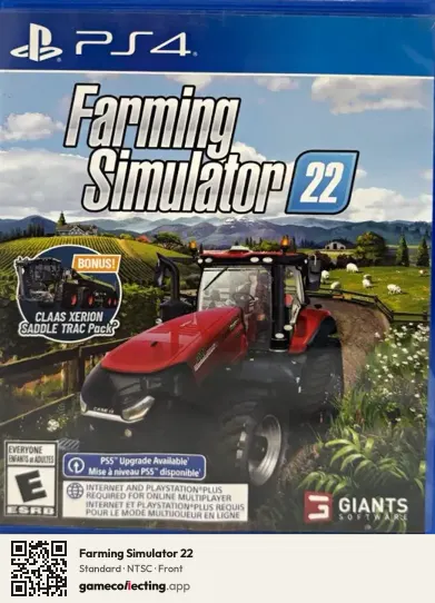 Farming Simulator 22 PlayStation 4, NTSC box front