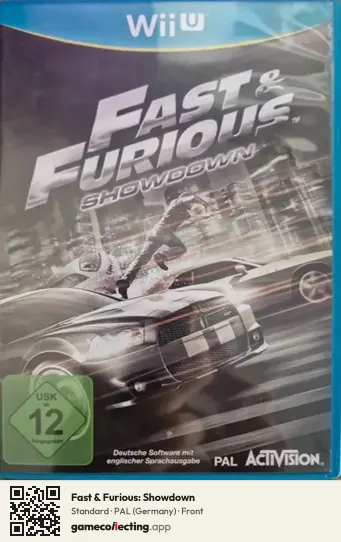 Fast & Furious: Showdown Nintendo Wii U, Germany box front