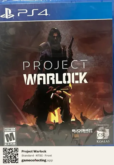 Project Warlock PlayStation 4, NTSC box front
