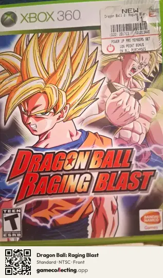 Dragon Ball: Raging Blast Xbox 360, NTSC box front