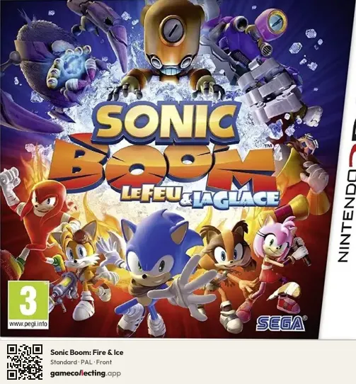 Sonic Boom: Fire & Ice Nintendo 3DS, PAL box front