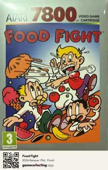 Food Fight Atari 7800, PAL box front