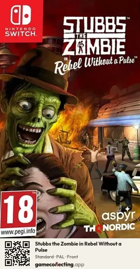 Stubbs the Zombie in Rebel Without a Pulse Nintendo Switch, PAL box front