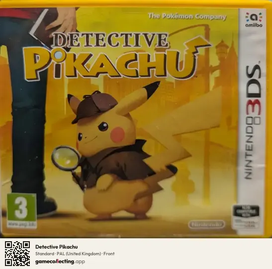 Detective Pikachu Nintendo 3DS, United Kingdom box front