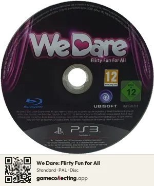 We Dare: Flirty Fun for All PlayStation 3, PAL disc
