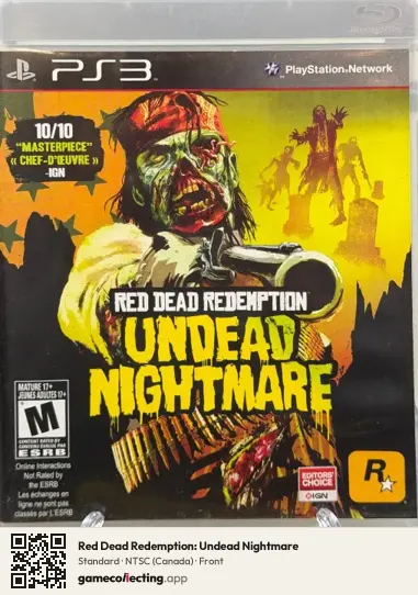 Red Dead Redemption: Undead Nightmare PlayStation 3, Canada box front
