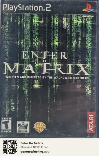 Enter the Matrix PlayStation 2, NTSC box front