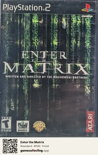 Enter the Matrix PlayStation 2, NTSC box front