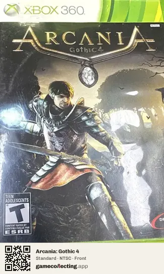 Arcania: Gothic 4 Xbox 360, NTSC box front