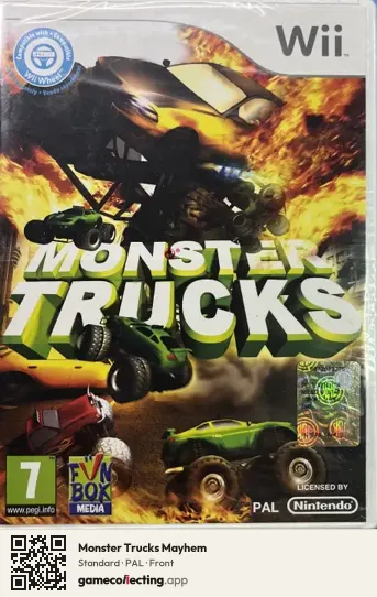 Monster Trucks Mayhem Nintendo Wii, PAL box front