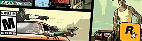 Grand Theft Auto: San Andreas, the ESRB box on its front
