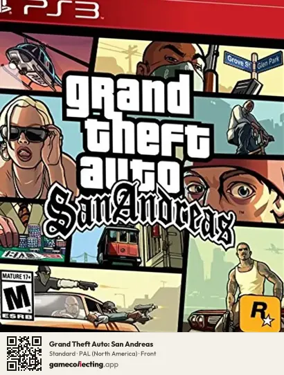 Grand Theft Auto: San Andreas PlayStation 3, North America box front