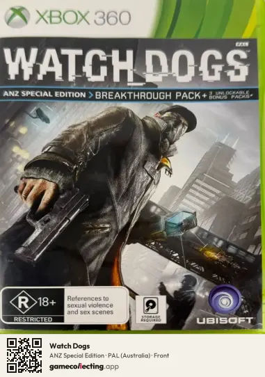 Watch Dogs Xbox 360, Australia box front
