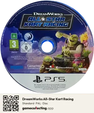 DreamWorks All-Star Kart Racing PlayStation 5, PAL disc