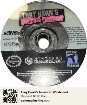 Tony Hawk's American Wasteland Nintendo GameCube, NTSC disc