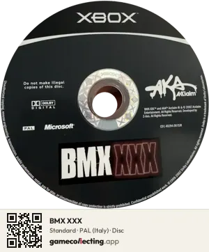 BMX XXX Xbox, PAL disc