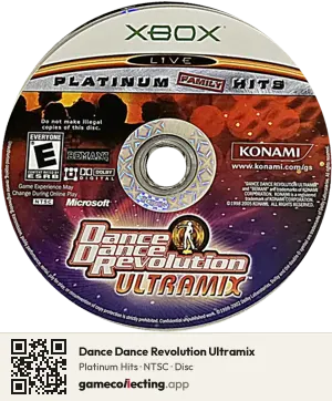 Dance Dance Revolution Ultramix Xbox, NTSC disc
