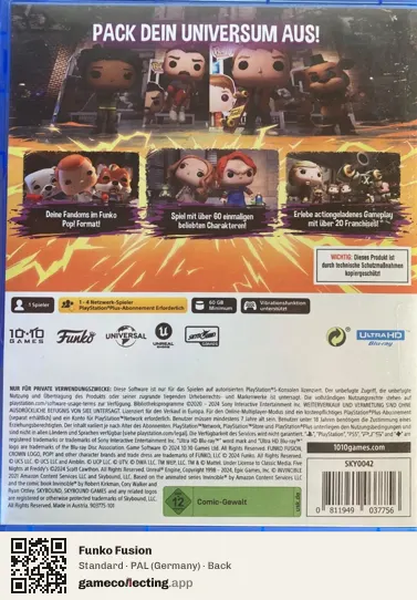 Funko Fusion PlayStation 5, Germany box back