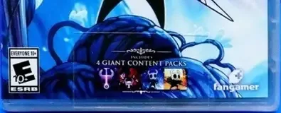 Hollow Knight, the ESRB box on its front