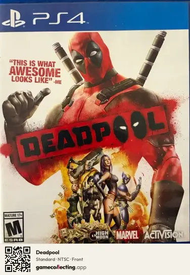 Deadpool PlayStation 4, NTSC box front