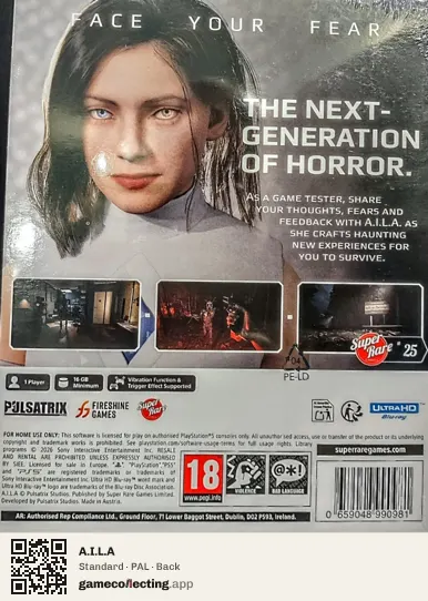 A.I.L.A PlayStation 5, PAL box back