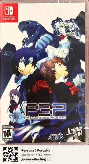Persona 3 Portable Nintendo Switch, NTSC box front