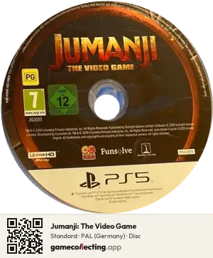 Jumanji: The Video Game PlayStation 5, PAL disc