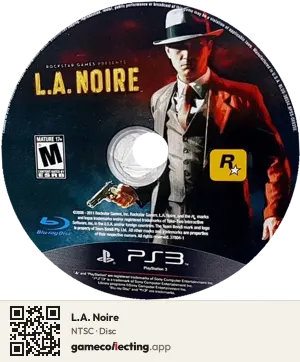 L.A. Noire PlayStation 3, NTSC disc