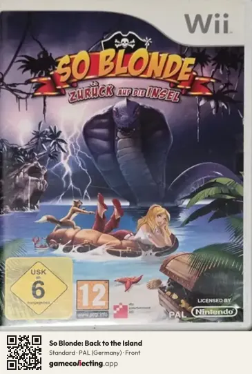 So Blonde: Back to the Island Nintendo Wii, Germany box front