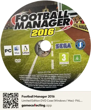 Football Manager 2016 Computer, PAL disc