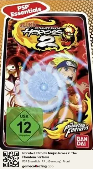 Naruto: Ultimate Ninja Heroes 2: The Phantom Fortress PlayStation Portable, Germany box front