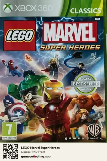 LEGO Marvel Super Heroes Xbox 360, PAL box front