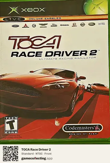 TOCA Race Driver 2 Xbox, NTSC box front