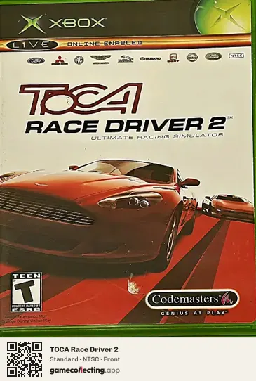 TOCA Race Driver 2 Xbox, NTSC box front