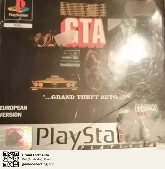 Grand Theft Auto PlayStation, Australia box front